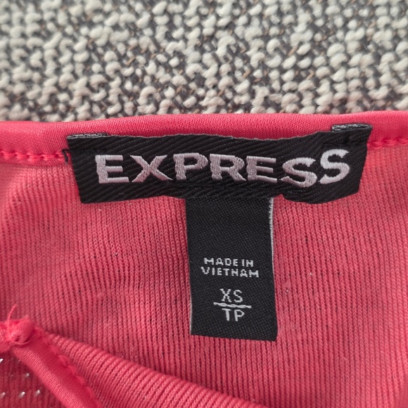Express Glittery Pink/Red V Neck Tank Top - XS - Picture 6 of 7